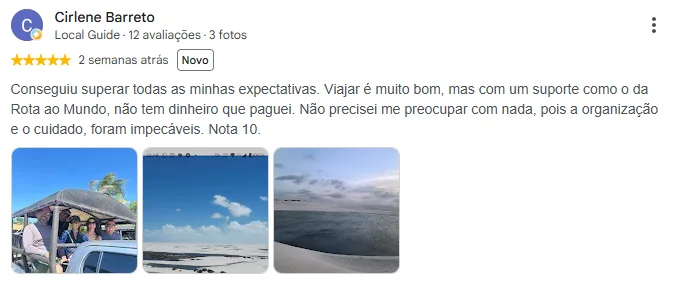 Avaliação 5 estrelas de Cirlene Barreto no Google: Conseguiu superar todas as minhas expectativas. Não precisei me preocupar com nada, pois a organização e o cuidado foram impecáveis. Nota 10.